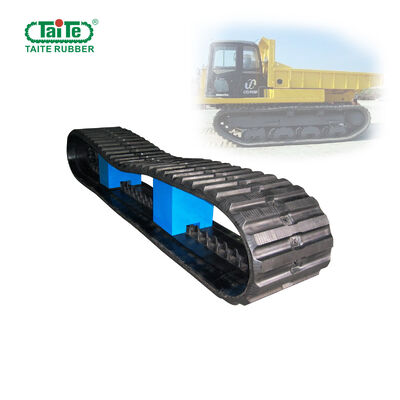 Un buon prezzo. Tracce di gomma da 800x150x67 di alta trazione con battistrada di gomma resistente per portatore Komatsu CD110R in linea