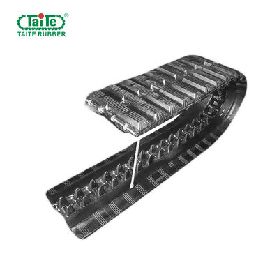 Un buon prezzo. 450x110 Piste di gomma per apparecchiature pesanti con lunghezza flessibile e basso rumore per veicoli militari in linea