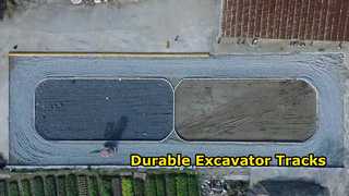 Guarda: L'escavatore in gomma da 400 mm di larghezza segue T400 X 72,5 X 72W per la vetrina HITACHI EX50 - EX55